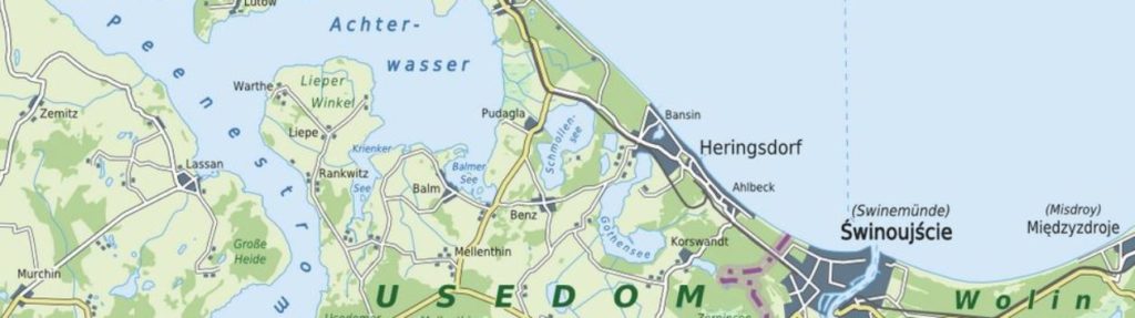 Angeln Angelrevier-Usedom-Peenestrom-Achterwasser-Ostsee-Küste-Karte-Anglercamp