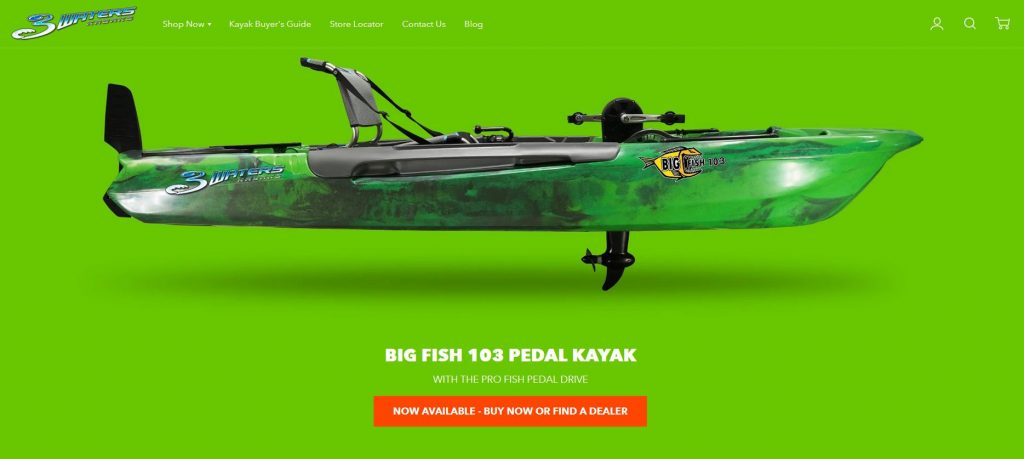 3waters Kayak bigfish 103 Pedal